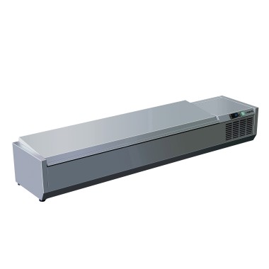 ShopDesChefs - Vitrine réfrigérée de table  avec couvercle - modèle 1/3 VRX 1800 Inox