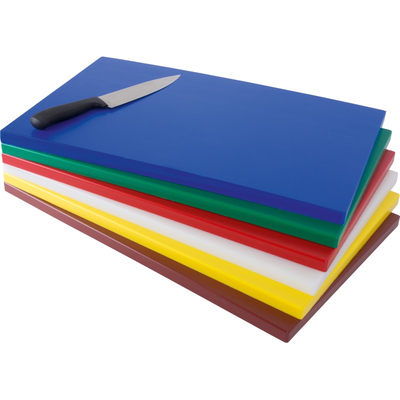 Planche découpe - PE - 530x325x18mm - GN 1/1 - Marron - Aliments cuits - ShopDesChefs