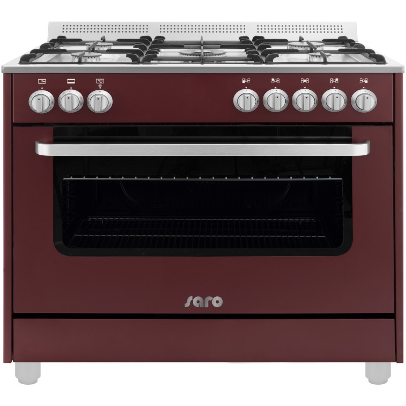ShopDesChefs - Cuisinière multifonction  à gaz/électrique modèle TS95C61LVI bordeaux