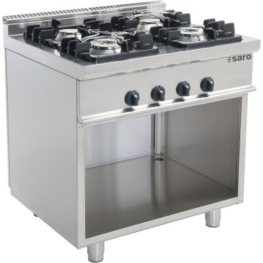 ShopDesChefs - Cuisinière à gaz  avec support ouvert modèle E7/KUPG4BA