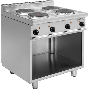 ShopDesChefs - Cuisinière électrique  avec support ouvert modèle E7/CUET4BA