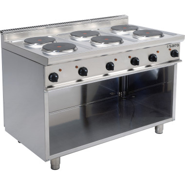 ShopDesChefs - Cuisinière électrique  avec support ouvert modèle E7/CUET6BA