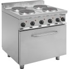 ShopDesChefs - Cuisinière électrique  avec four électrique modèle E7/CUET4LE