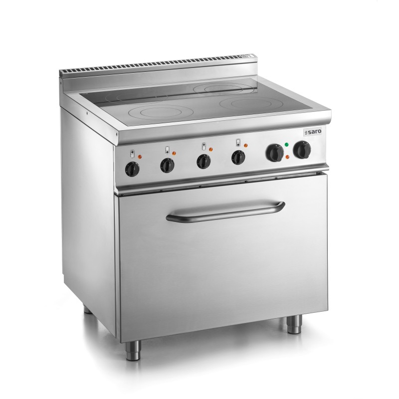 ShopDesChefs - Cuisinière  en vitrocéramique avec four électrique modèle E7/CVE4LE
