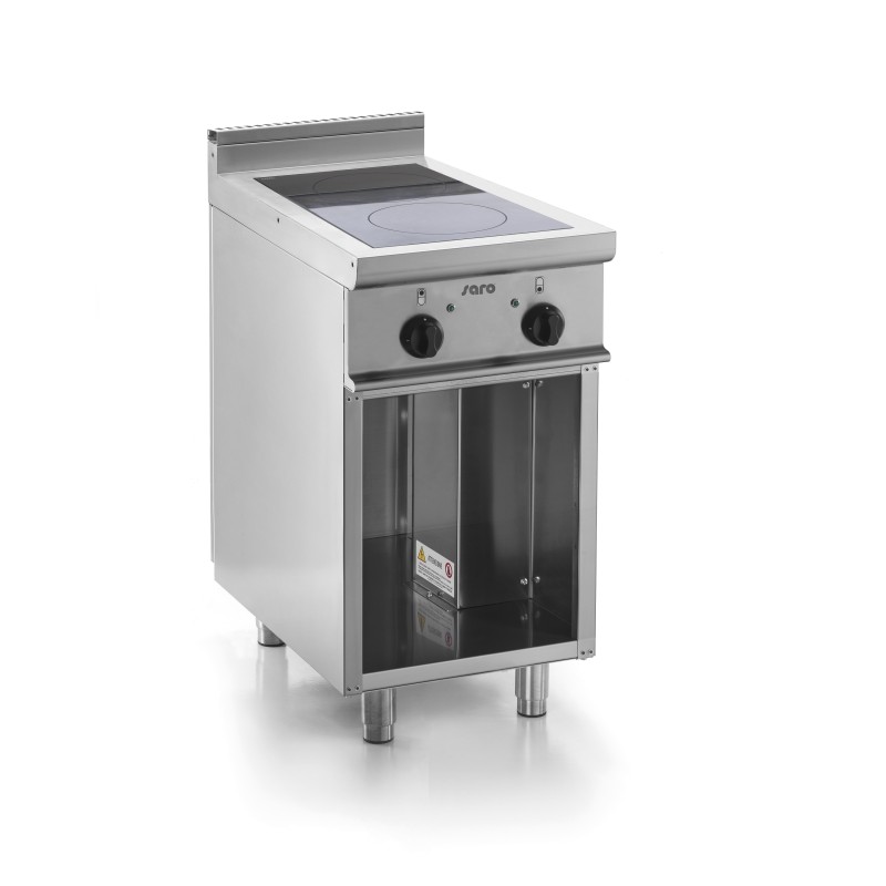 ShopDesChefs - Cuisinière en vitrocéramique  avec support ouvert, modèle E7/CVE2BA