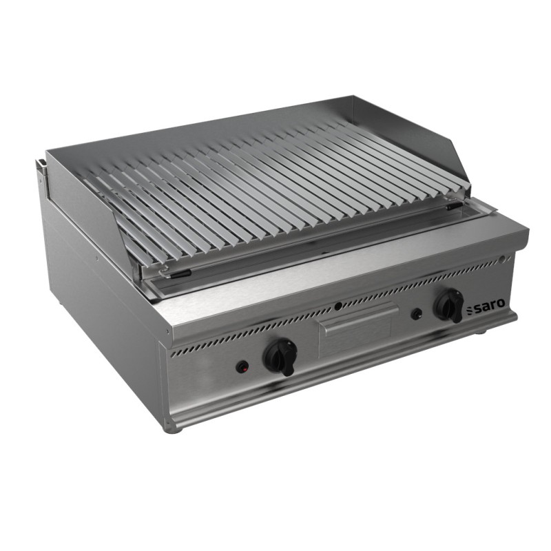ShopDesChefs - Grill à pierre de lave à gaz  modèle de table E7/BS2BB