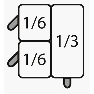 ShopDesChefs - Ensemble de panier à pâtes  E7/CPCEXB : 2 x 1/6 GN + 1 x 1/3 GN