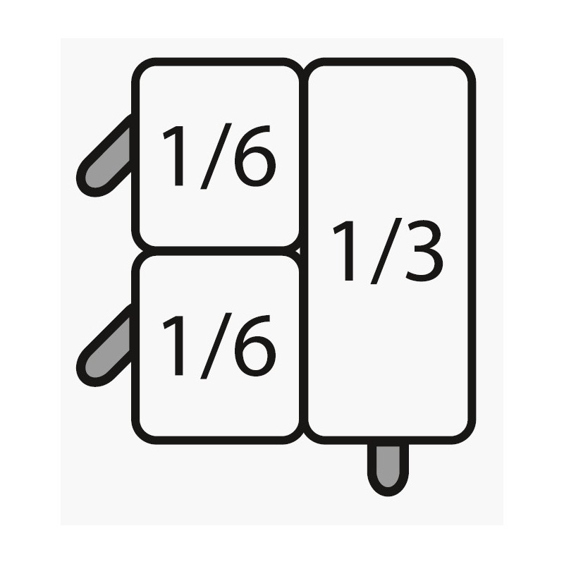 Paniers Pâtes - Set 2x1/6 + 1x1/3 GN - Acier - Professionnel - ShopDesChefs