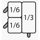 ShopDesChefs - Ensemble de panier à pâtes  E7/CPCEXB : 2 x 1/6 GN + 1 x 1/3 GN