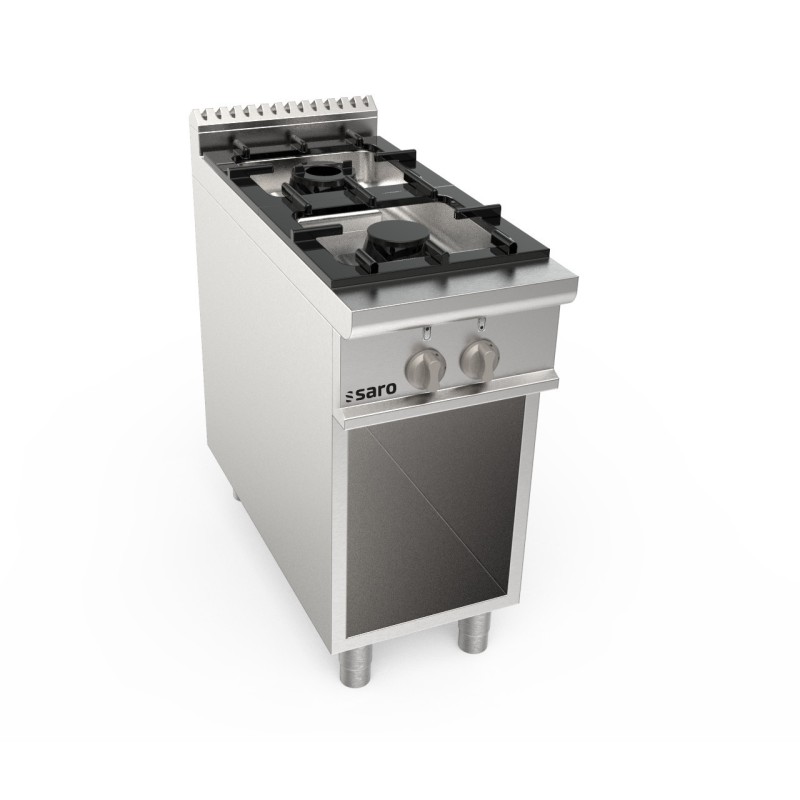 ShopDesChefs - Cuisinière à gaz  avec structure ouverte 2 brûleurs modèle LQ LQ/CUG2BA