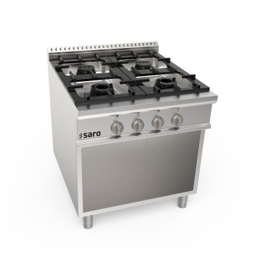 ShopDesChefs - Cuisinière à gaz  avec structure ouverte et 4 brûleurs, modèle LQ LQ/CUG4BA