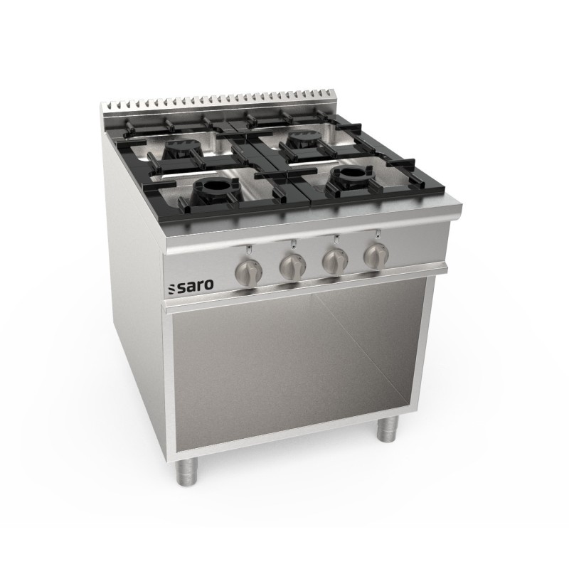ShopDesChefs - Cuisinière à gaz  avec structure ouverte et 4 brûleurs, modèle LQ LQ/CUG4BA