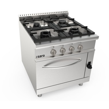 ShopDesChefs - Cuisinière à gaz  + four à gaz 4 brûleurs modèle LQ LQ / CUG4NG