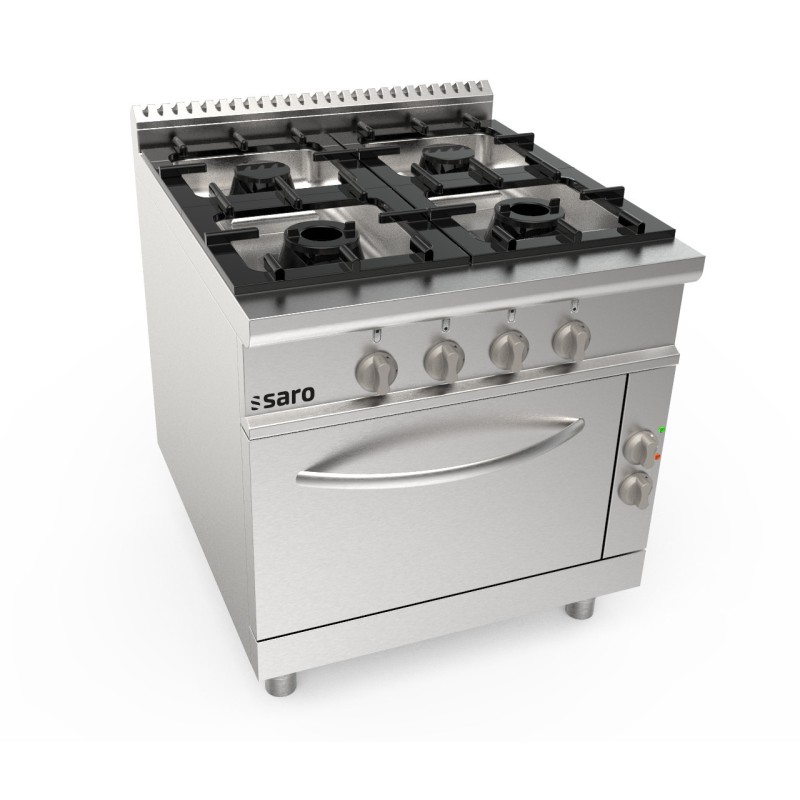ShopDesChefs - Cuisinière à gaz  + four électrique 4 brûleurs modèle LQ / CUG4NE