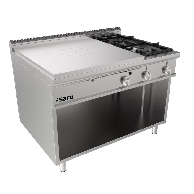 ShopDesChefs - Plaque de cuisson à gaz  avec structure ouverte - 2 brûleurs modèle LQ / TPG6BA