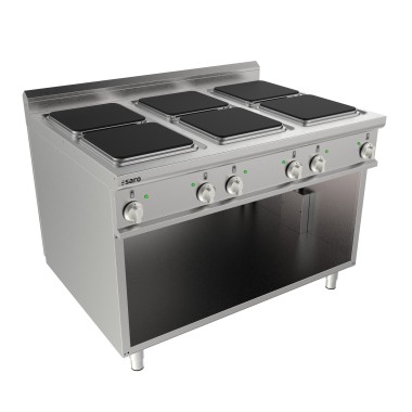 ShopDesChefs - Cuisinière électrique  à structure ouverte 6 plaques modèle LQ / CQE6BA