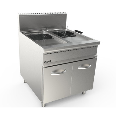 ShopDesChefs - Friteuse à gaz  2 x 22 L modèle LQ / FLG2V22