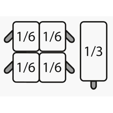 ShopDesChefs - Ensemble de paniers à pâtes  4x 1/6 + 1x 1/3