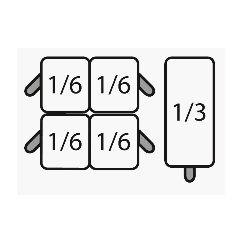 Paniers Pâtes - Set 4x1/6 + 1x1/3 - Acier - Multi-format - Professionnel - ShopDesChefs