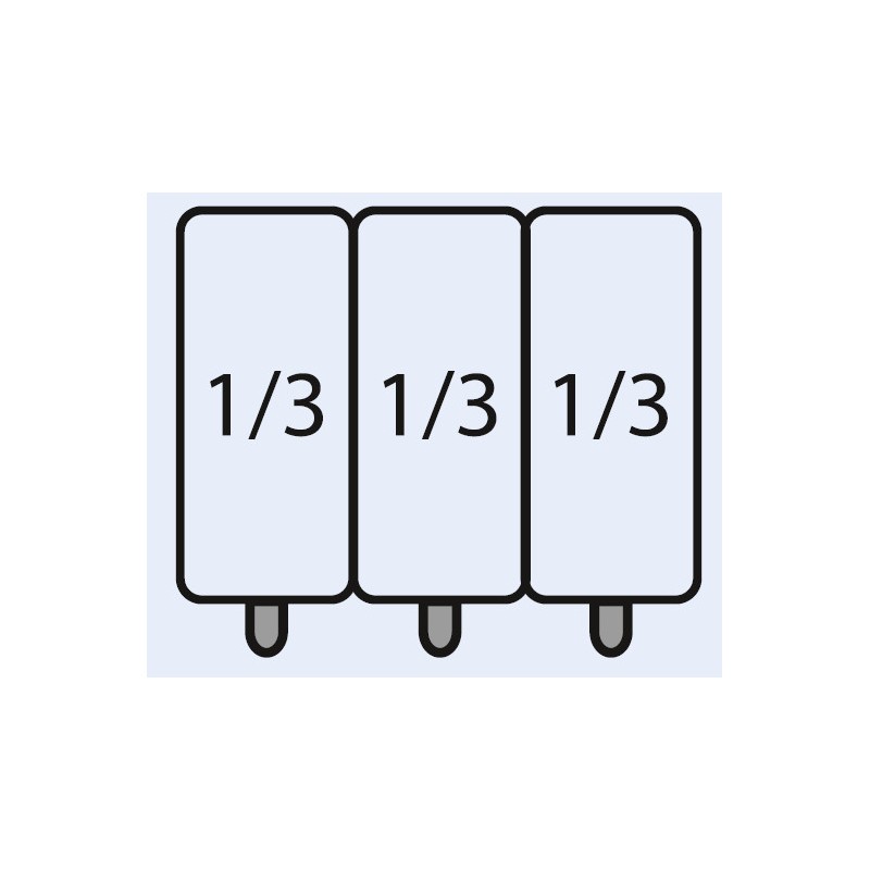 Paniers Pâtes - Set 3x1/3 - Acier - 288x163x215mm - Professionnel - ShopDesChefs