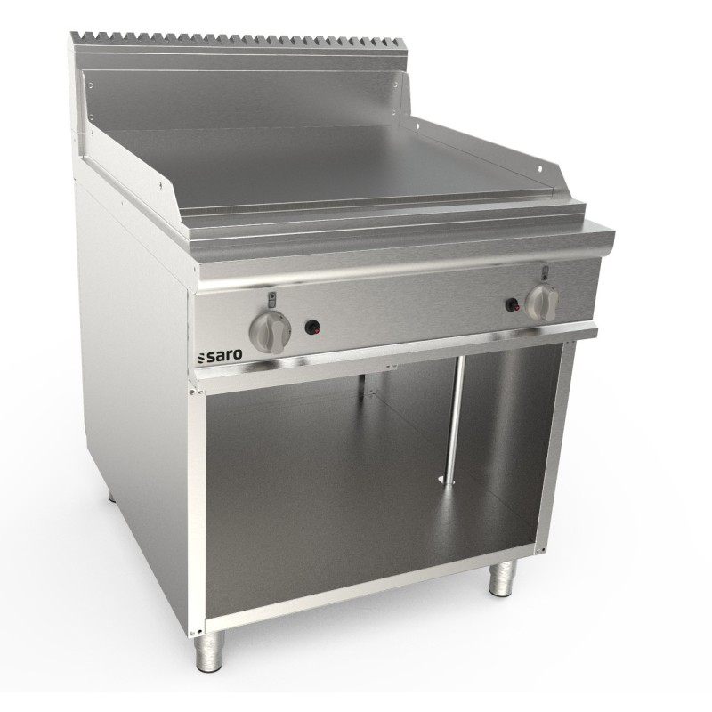 ShopDesChefs - Plaque à griller à gaz  avec support ouvert modèle LQ / FTG4BAL