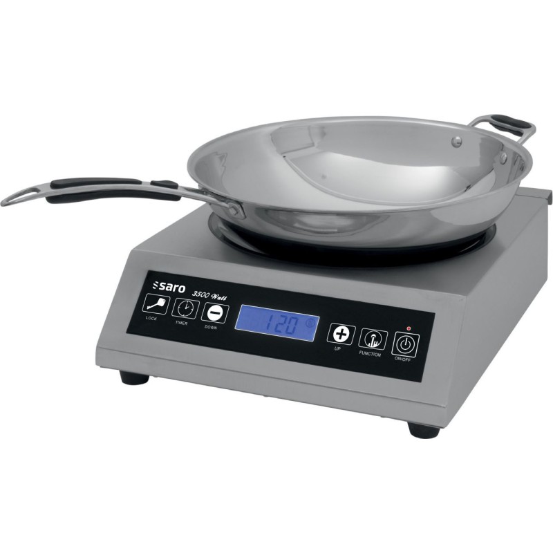 ShopDesChefs - Plaque de cuisson à induction pour wok  incluant le wok modèle LOUISA
