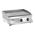 ShopDesChefs - Plancha électrique  (rainurée) modèle FRY TOP GH 610 R