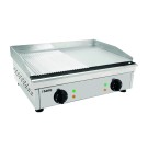 ShopDesChefs - Plaque de cuisson électrique  (rainurée + lisse) modèle FRY TOP GM 610 M