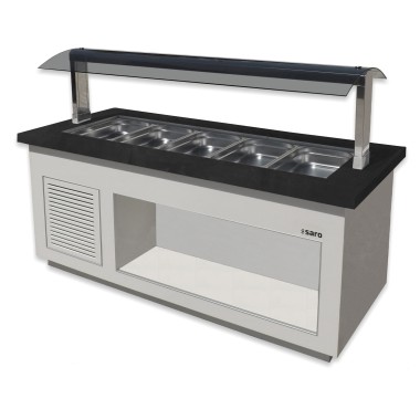 ShopDesChefs - Buffet chaud  modèle PREMIUM LINE SB-H 200 blanc