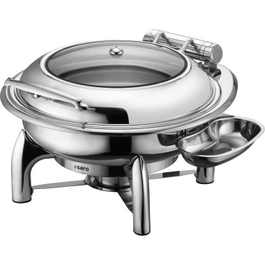 ShopDesChefs - Chafing Dish , rond, contenant adapté pour l'induction, modèle JESSIE