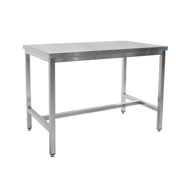 ShopDesChefs - Table en acier inoxydable , sans étagère inférieure - Profondeur 600 mm, 600 mm