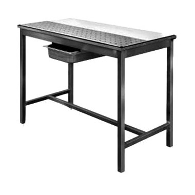 ShopDesChefs - Table de déballage / de vidage  avec 2 surfaces 1200x600.