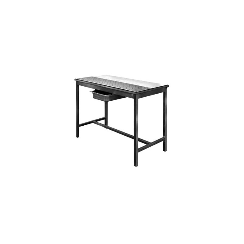 ShopDesChefs - Table de déballage / de vidage  avec 2 surfaces 1200x600.