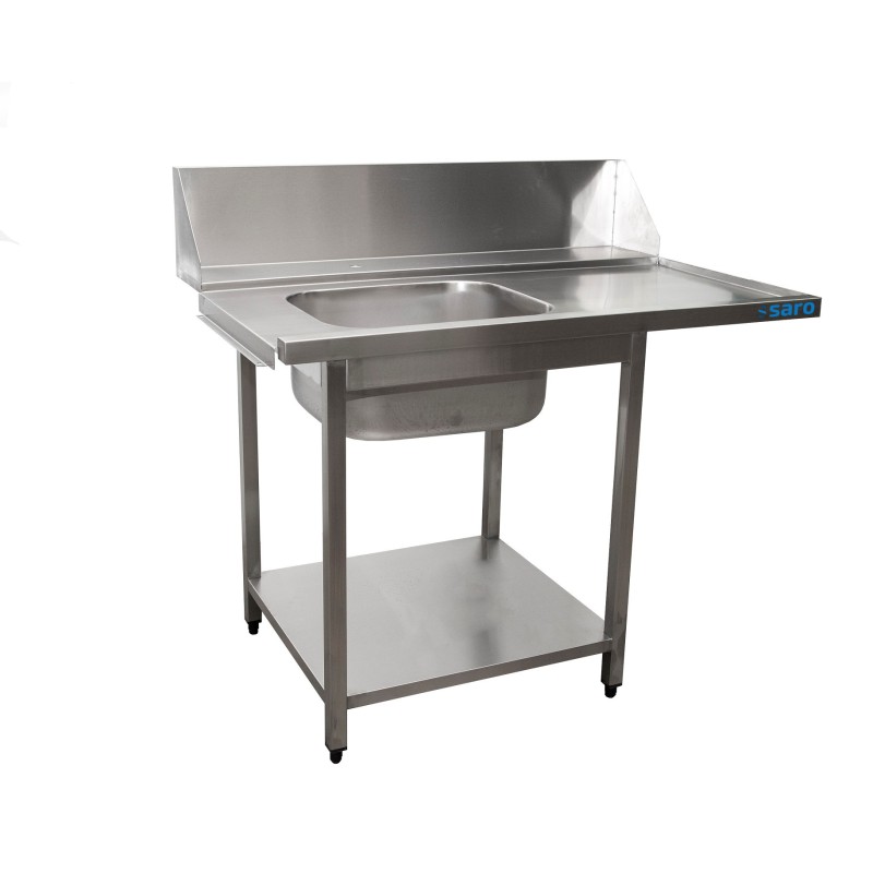 ShopDesChefs - Table d'approvisionnement  pour lave-vaisselle à gauche, 1 bac, 1200mm