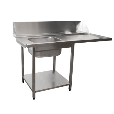ShopDesChefs - Table d'approvisionnement  pour lave-vaisselle à gauche, 1 bac, 1600mm
