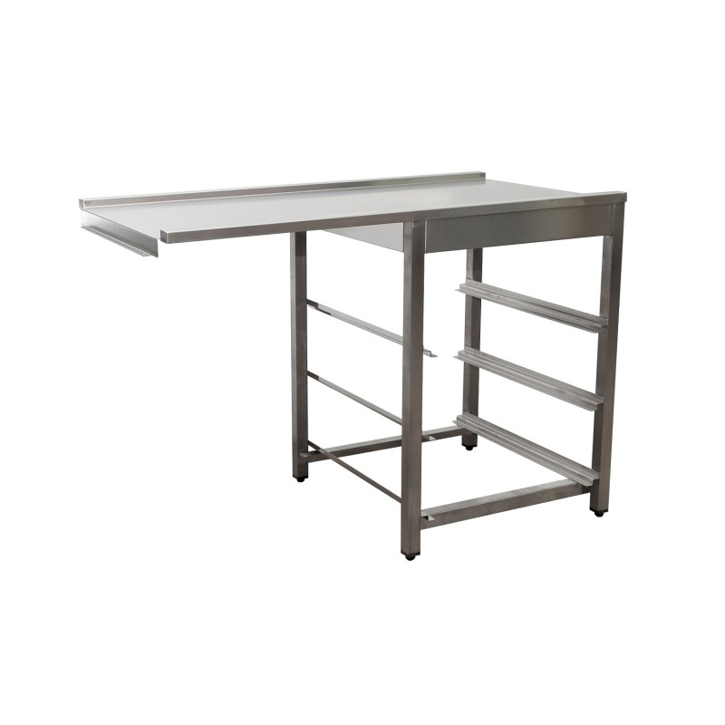 ShopDesChefs - Table d'écoulement pour lave-vaisselle  côté gauche, 1200mm