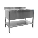 ShopDesChefs - Évier  avec 1 bac, côté droit - Profondeur 700 mm, 1800 mm