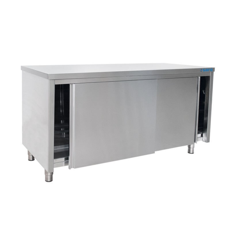 ShopDesChefs - Armoire en acier inoxydable , porte coulissante - Profondeur 700 mm, 2000 mm