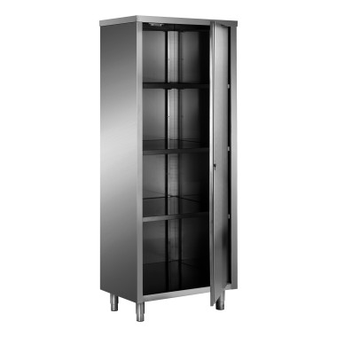ShopDesChefs - Armoire de rangement en acier inoxydable  avec 1 porte battante 500x600 AISI 430