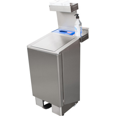 ShopDesChefs - Corbeille à papier en acier inoxydable  avec amortisseur hydraulique, modèle APOLLO 60 l.