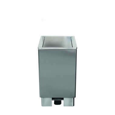 ShopDesChefs - Poubelle en acier inoxydable  avec amortisseur hydraulique modèle MARS 120 litres