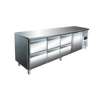 ShopDesChefs - Table réfrigérée  porte et ensembles de 2 tiroirs