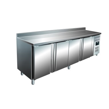 ShopDesChefs - Table réfrigérée  avec dosseret modèle SNACK 4200 TN.