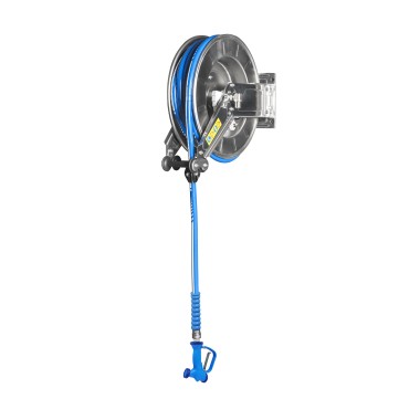 ShopDesChefs - Dévidoir de tuyau  + Tuyau (10m) + Pistolet, HENNINK