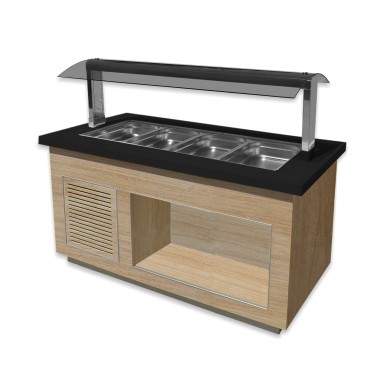 ShopDesChefs - Bar à salades  de la ligne PREMIUM - SB-K 170 CHÊNE