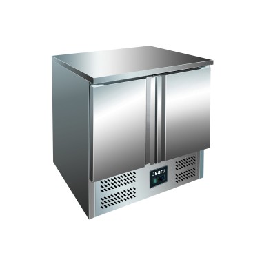 ShopDesChefs - Table réfrigérée , 2 portes, modèle VIVIA S 901 avec dessus en acier inoxydable PRO