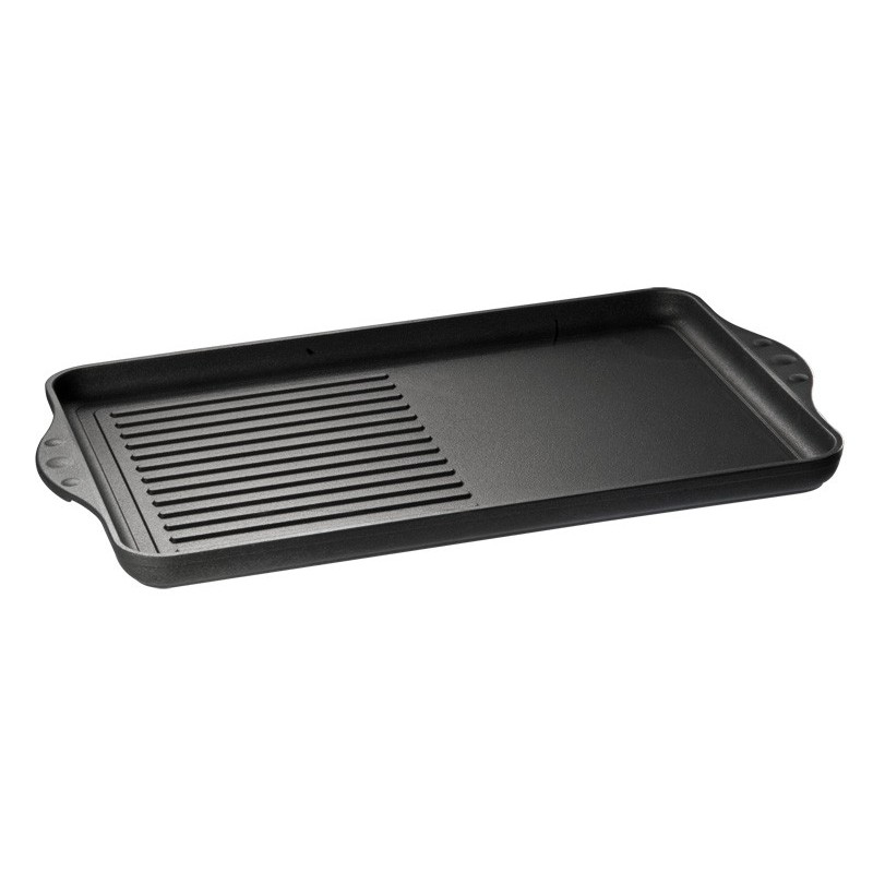 ShopDesChefs - Plaque de grill moitié nervurée