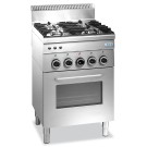 ShopDesChefs - Cuisinière à gaz  + Four électrique + Convection 4 brûleurs