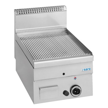 ShopDesChefs - Plancha de table gaz  à rainures