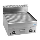 ShopDesChefs - Plancha de grill à gaz  de table nervurée 600x600